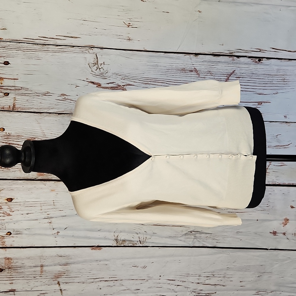 Ann Taylor Silk Cashmere Blend Cardigan Cream Off White M